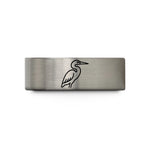 black & blue & grey tungsten egret wedding band