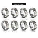 font options for inside engraving on silver egypt rings