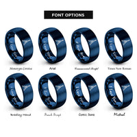 font options for inside engraving on blue eiffel tower rings