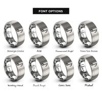 font options for inside engraving on gray eighth note rings