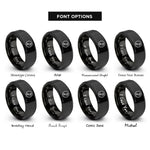 font options for inside engraving on black eighth notes rings