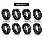 font options for inside engraving on black eihwaz rings