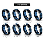font options for inside engraving on blue & grey el capitan yosemite rings
