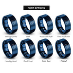 font options for inside engraving on blue el capitan yosemite rings