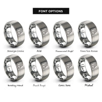 font options for inside engraving on gray el capitan yosemite rings