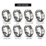 font options for inside engraving on gray el capitan yosemite rings