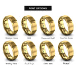 font options for inside engraving on gold electric guitar rings