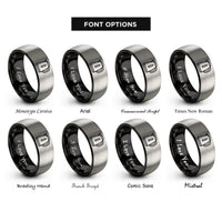 font options for inside engraving on black & silver electric kettle rings