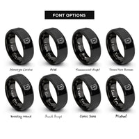 font options for inside engraving on black electric kettle rings