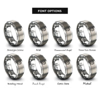 font options for inside engraving on grey electric kettle rings