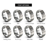 font options for inside engraving on gray electric unicycle euc rings