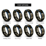 font options for inside engraving on gunmetal & blue electron microscope rings