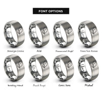 font options for inside engraving on grey elephant rings