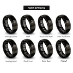 font options for inside engraving on black elevation badge peak rings