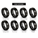 font options for inside engraving on black elevation circle rings