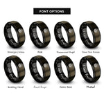 font options for inside engraving on gunmetal & black elevation circle rings