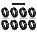 font options for inside engraving on black elevation compass rings