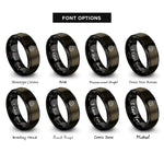 font options for inside engraving on gunmetal & black elevation compass rings
