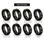 font options for inside engraving on black elk antlers rings