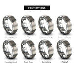 font options for inside engraving on gray elk bugling rings