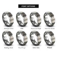 font options for inside engraving on gray elk bugling rings