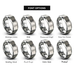 font options for inside engraving on grey elk bugling rings