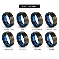 font options for inside engraving on gunmetal & blue elk bugling rings