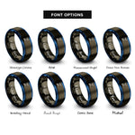 font options for inside engraving on gunmetal & blue elk bugling rings
