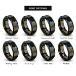 font options for inside engraving on gunmetal & blue elk bugling rings
