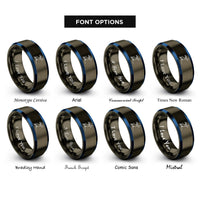 font options for inside engraving on gunmetal & blue elk bugling rings