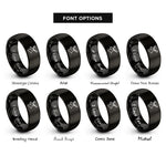 font options for inside engraving on black elk bull rings
