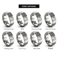 font options for inside engraving on silver elk bull rings