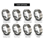 font options for inside engraving on gray elk bull rings