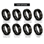 font options for inside engraving on black elk skull rings