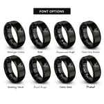 font options for inside engraving on black elk skull rings