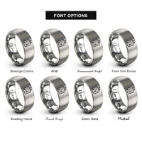font options for inside engraving on gray em chord rings