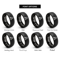 font options for inside engraving on black ember tinder bundle rings