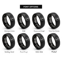 font options for inside engraving on black ems emblem rings