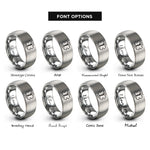 font options for inside engraving on grey ems emblem rings