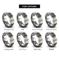 font options for inside engraving on gray emt badge rings