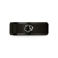 couples matching bands – black tungsten beaver wedding band