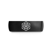 comfort fit rings women – black tungsten hexaflake wedding band
