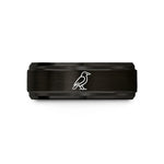 rings for young couples – black tungsten crow wedding band