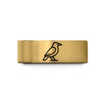 bands with custom engraving – gold tungsten crow wedding band