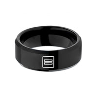 tungsten couple rings men – black tungsten double equals wedding band