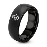 Engagement Gift for Couples Unique – black tungsten barley ring