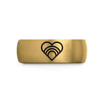 tungsten rings for pairs – gold & gray tungsten rainbow heart wedding band