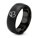 Engagement Gift for Him – black tungsten ewe ring