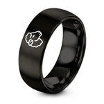 Engagement Gift for Him – black tungsten ewe ring