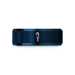 engraved rings for him – blue tungsten micropipette wedding band
